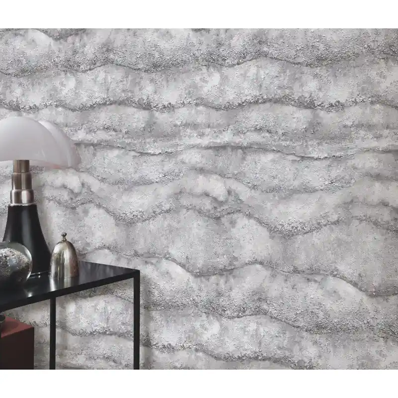 Tapet modern cu valuri, gri, Focus Erismann 10299-47 Ultima șansă