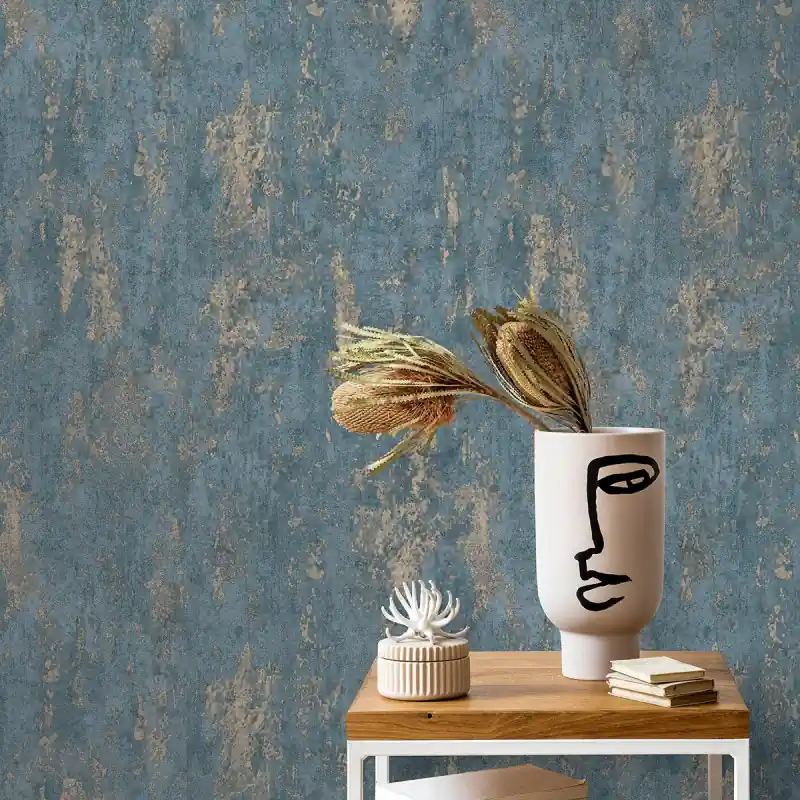 Nu rata Tapet modern, imitatie de marmura, albastru, auriu, dormitor, living, baie, hol, Casual Chic, 10273-08