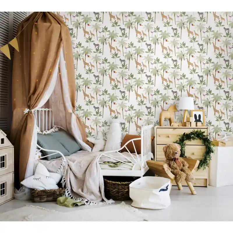 Tapet camera copii, animale din jungla, Kids Walls 45880 Marburg Ieftin
