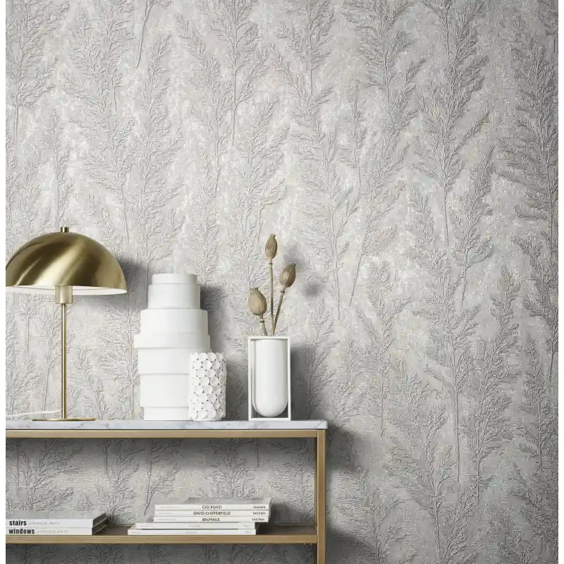 Ofertă de sezon Tapet Marburg floral vintage extralavabil, gri, argintiu, Natural Opulence 33213