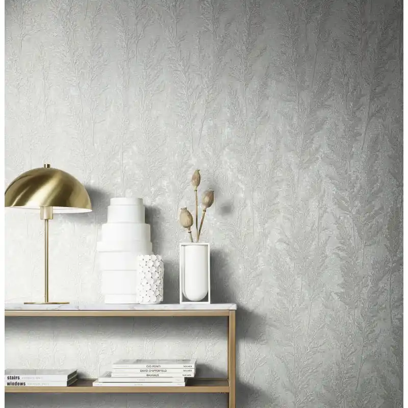 Tapet Marburg floral vintage extralavabil, gri, argintiu, alb, Natural Opulence 33214 Plată sigură