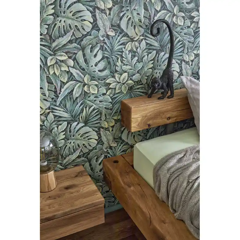 Reducere Tapet cu frunze, extralavabil, verde, dormitor, Marburg Botanica, 33304