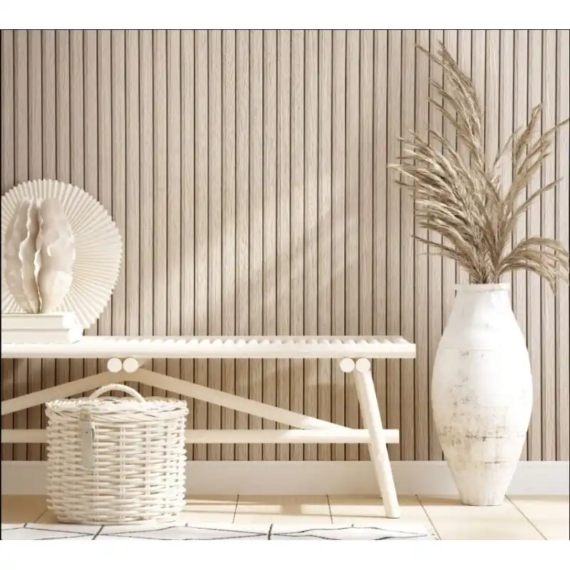 Mai ieftin Tapet modern, imitatie, Riflaj din lemn, crem, bej, extralavabil, Marburg Botanica, 33957