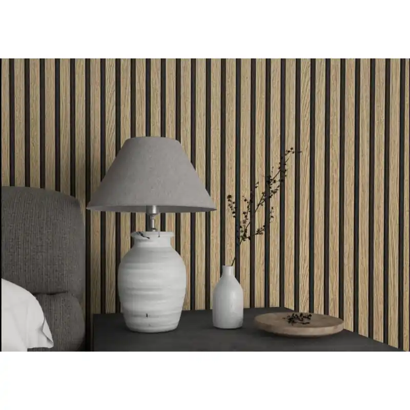 Ofertă exclusivă Tapet modern, imitatie Riflaj din lemn, maro, Marburg Botanica, 33960