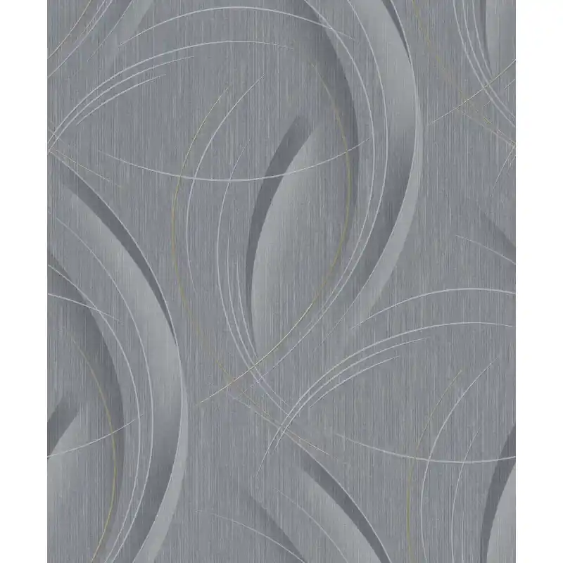 Tapet modern cu linii curbate extralavabil,gri,GMK 3 10218-10 Popular