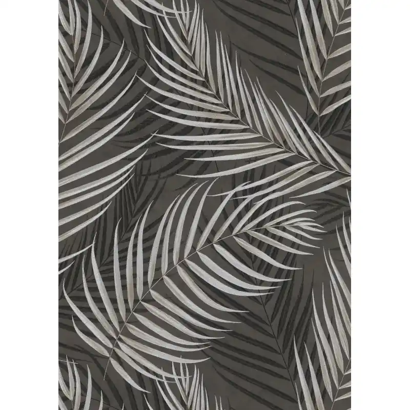 Tapet cu frunze extralavabil,maro,negru,crem,dormitor,GMK 3 10221-15 Ofertă exclusivă