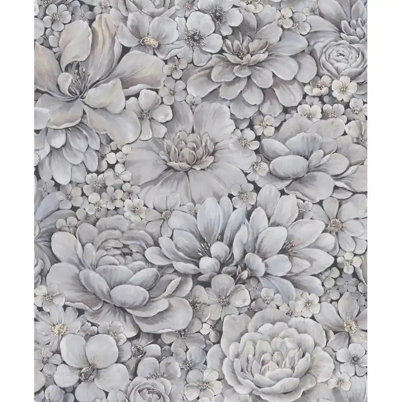 Tapet floral,gri,bej,dormitor, Marburg Botanica, 33955 Reducere specială