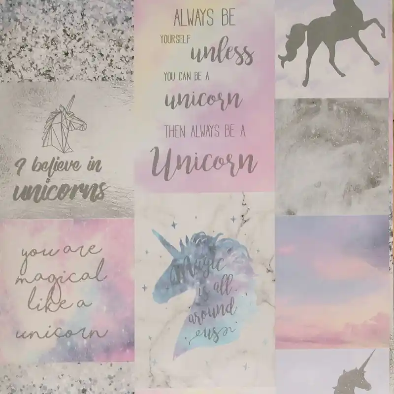 Tapet tematic, unicorn, scris, multicolor, living, tineret, Arthouse 698300 Mai ieftin