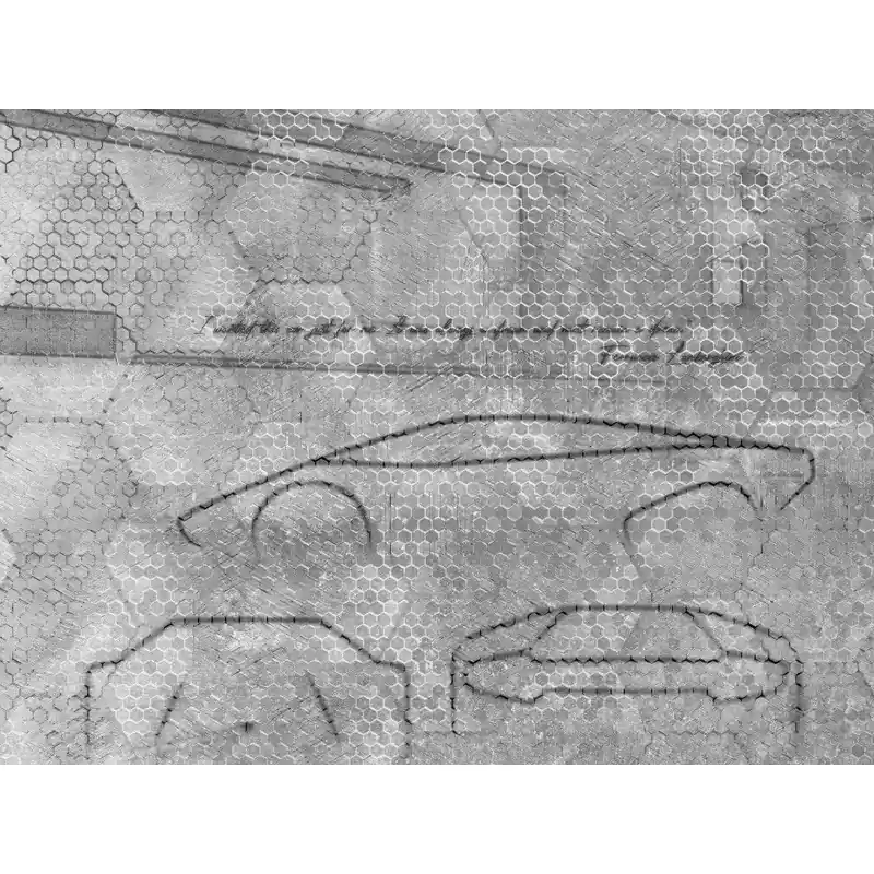 Plată sigură Tapet lux, tip panel, gri, negru, living, tineret, modern, Lamborghini II, Z90056