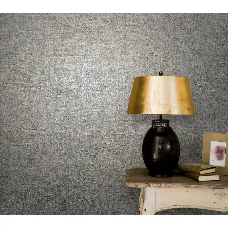 Nu rata Tapet decorativ, Marburg simplu, gri, auriu, birou, baie, hol, Vintage Deluxe 32832