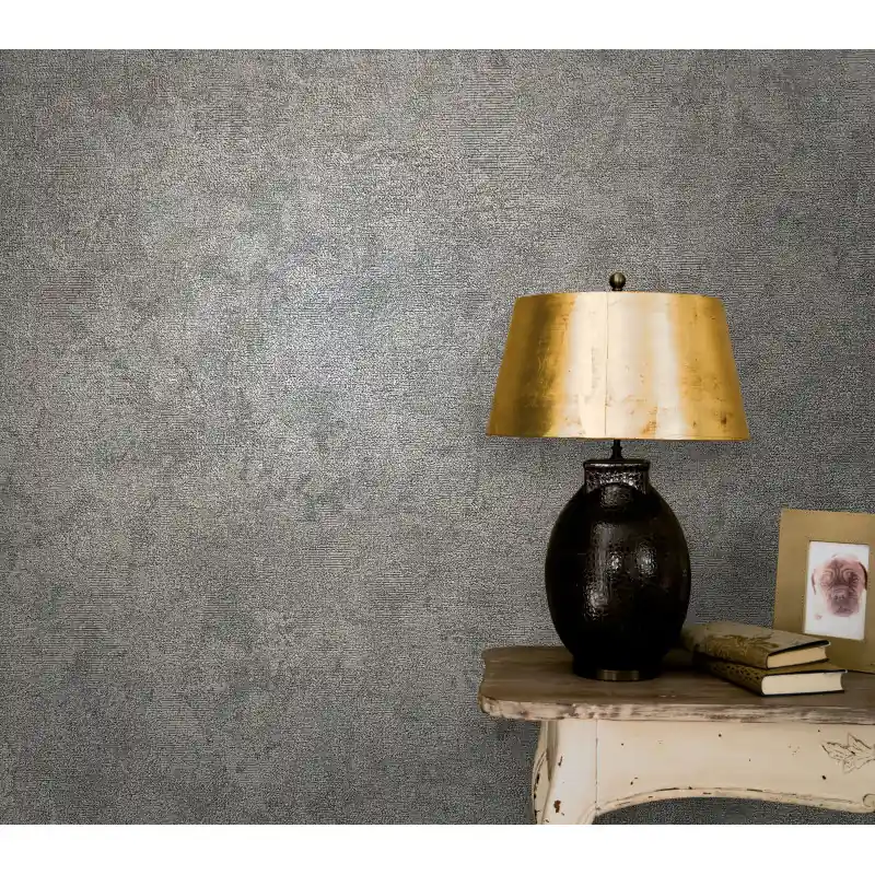 Tapet decorativ, Marburg simplu, uni, gri, birou, baie, hol, Vintage Deluxe 32273 Premium