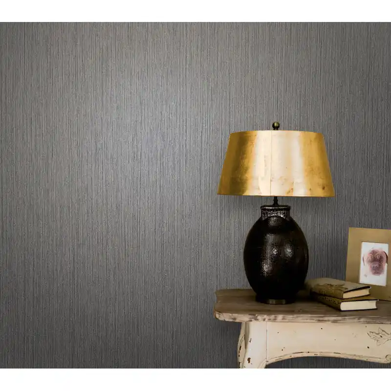 Livrare rapidă Tapet decorativ, Marburg simplu, uni, gri, birou, baie, hol, Vintage Deluxe 32217