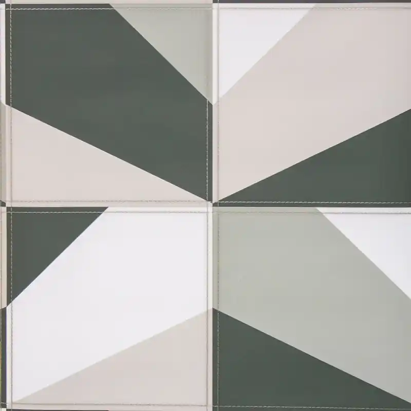 Tapet tineret, imitatie piele, geometric, crem, verde, unt, hol, baie, 419245 Nu rata