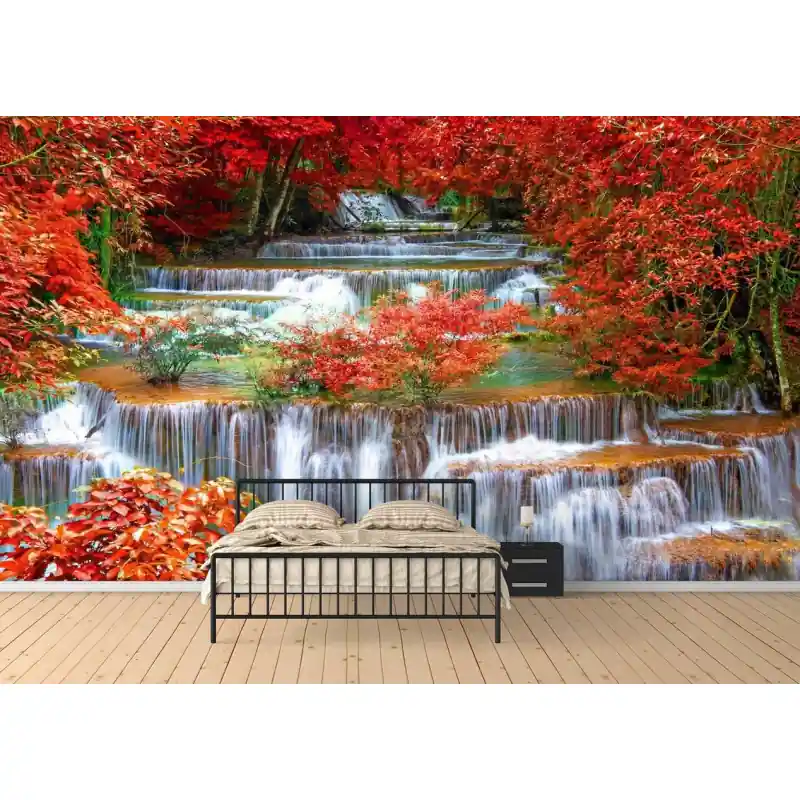 Ieftin Fototapet cascada cu flori F02