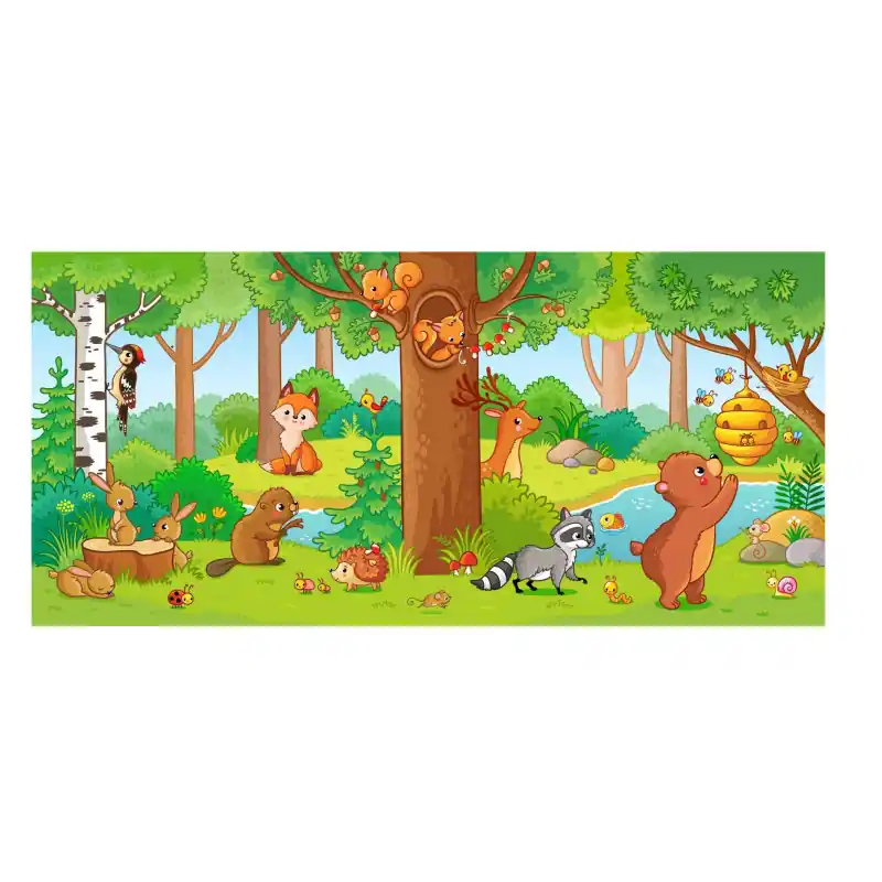 Fototapet cu animalute in padure CH223 Calitate înaltă