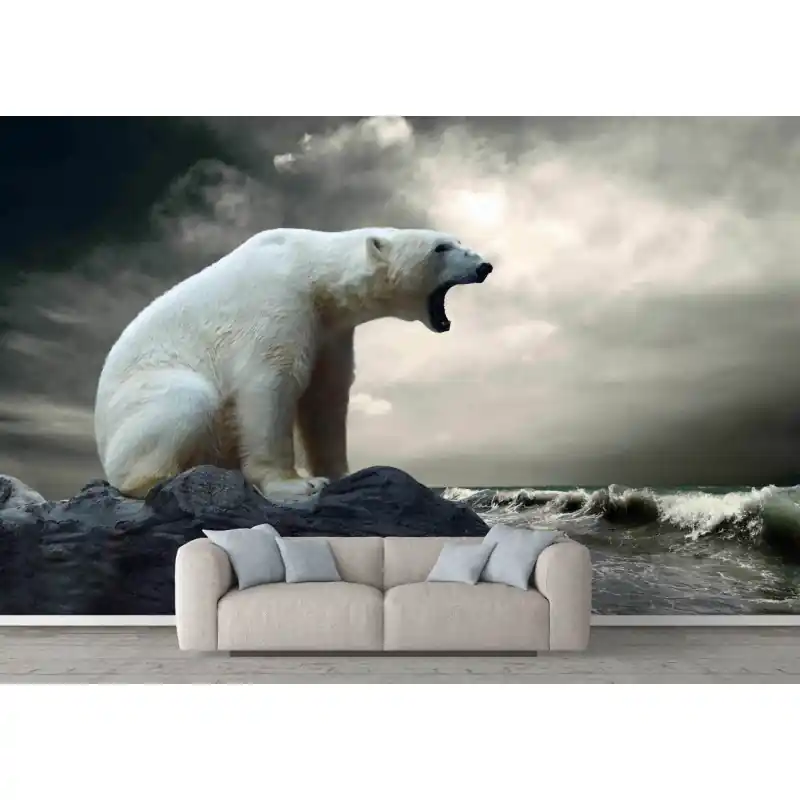 Lichidare de stoc Fototapet dintr-o bucata cu urs polar AN47