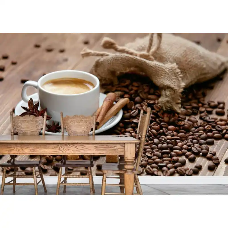 Fototapet cu cesca si boabe de cafea ET217 Mai ieftin
