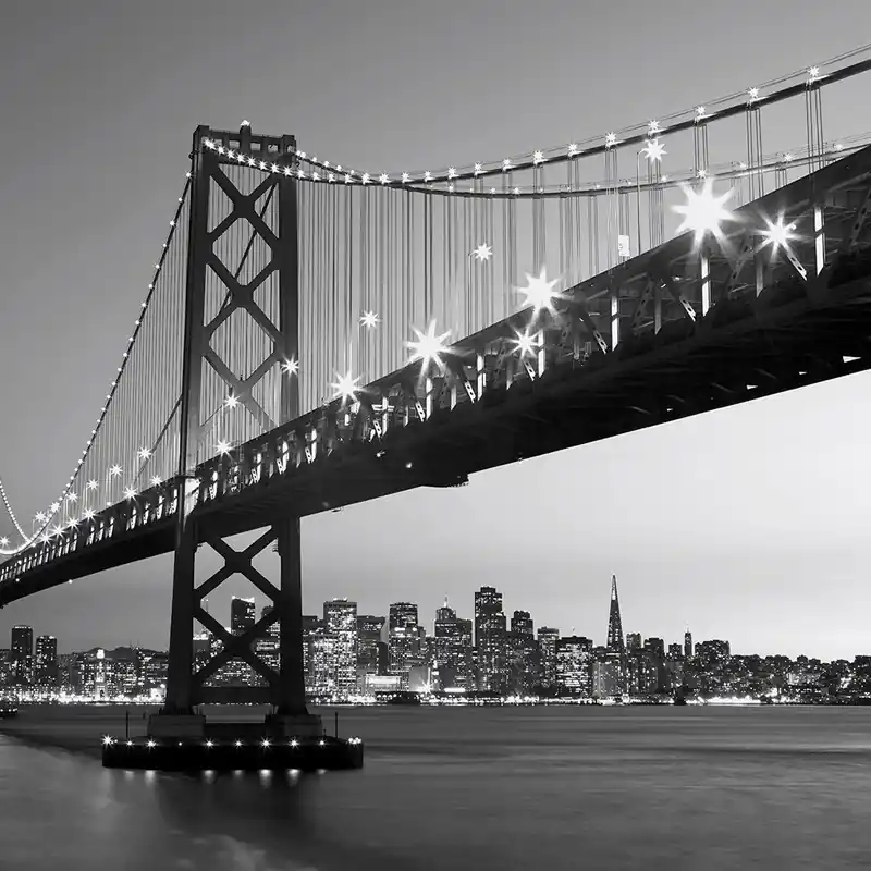 Fototapet urban cu pod din San Francisco, Wizard & Genius 958 Retur ușor