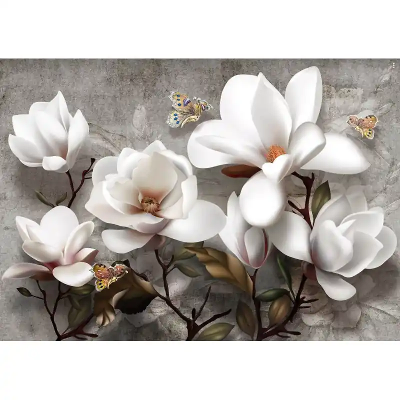 Popular Fototapet cu magnolii si fluturi B2