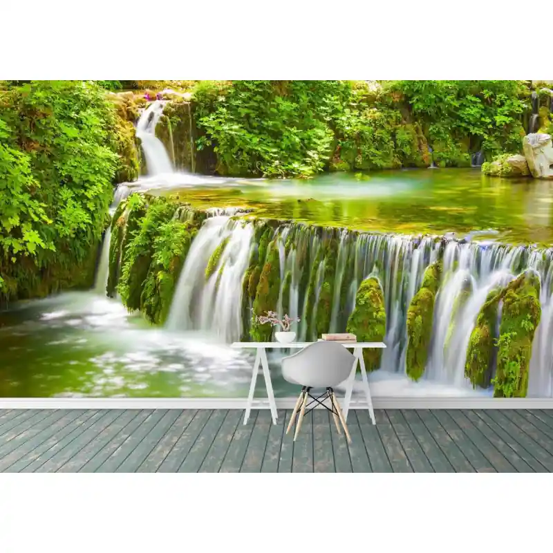 Ultima șansă Fototapet cascada, verde, dormitor, living, WA27