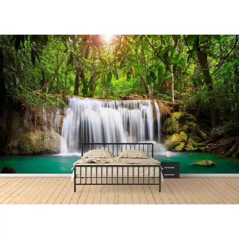 Livrare rapidă Fototapet cascada, in padure, WA25