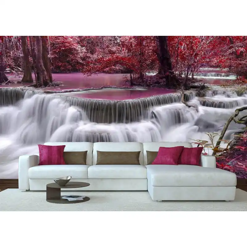 Fototapet cascada, fanetzie, rosu, WA21 Preț promoțional