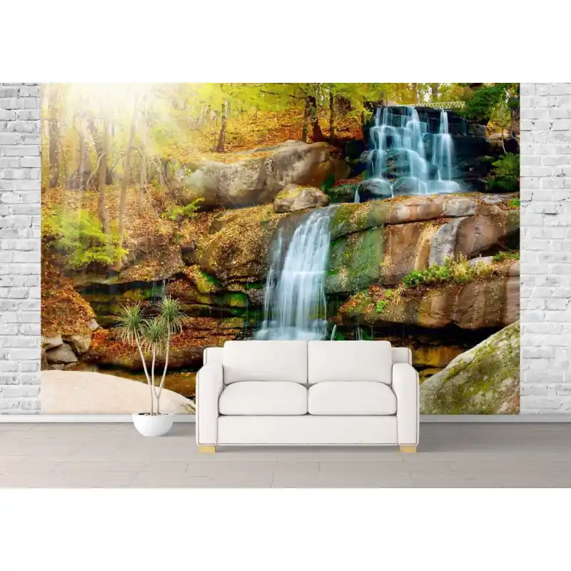 Fototapet cascada, in padure, dormitor, living, WA22 Premium