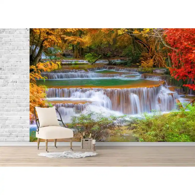 Fototapet cascada, verde, dormitor, WA9 Bestseller