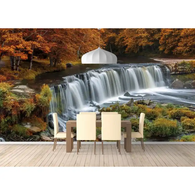 Fototapet cascada, peisaj de toamna, WA6 Promoție