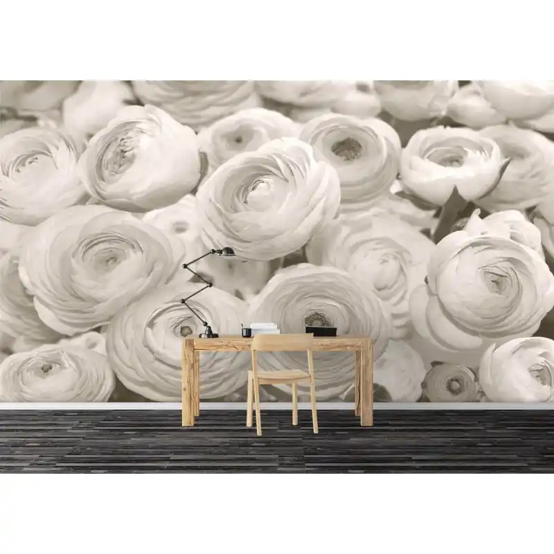 Plată securizată Fototapet floral, flori albe, FL75