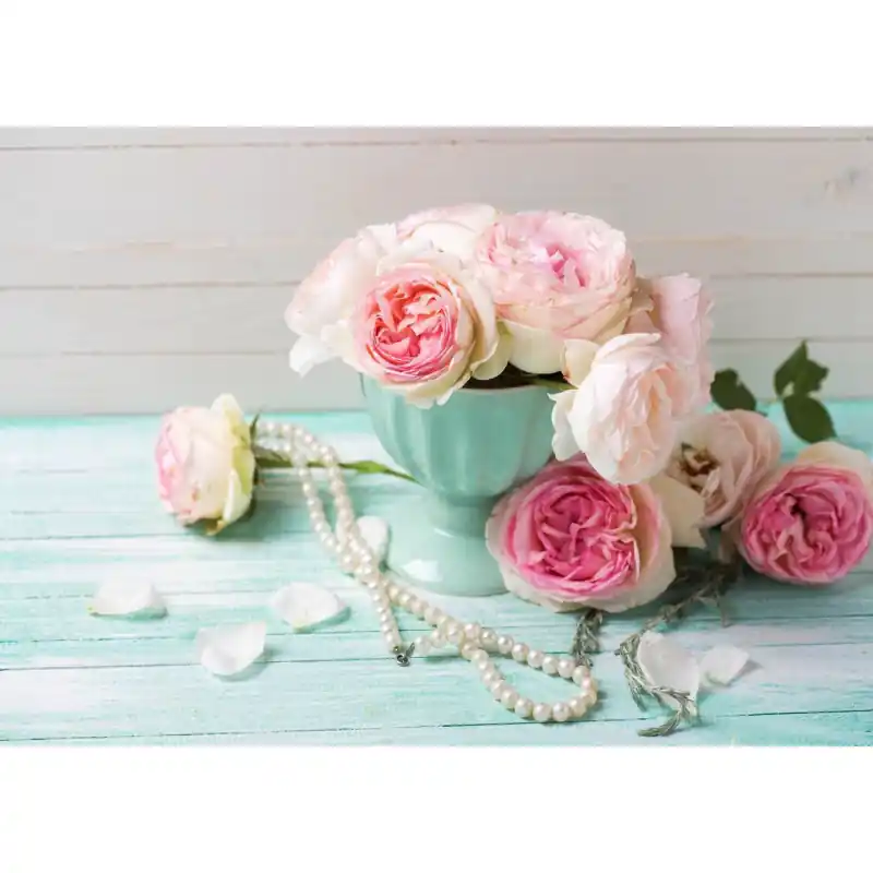 Fototapet floral, buchet de trandafir cu margele, FL57 Super ofertă