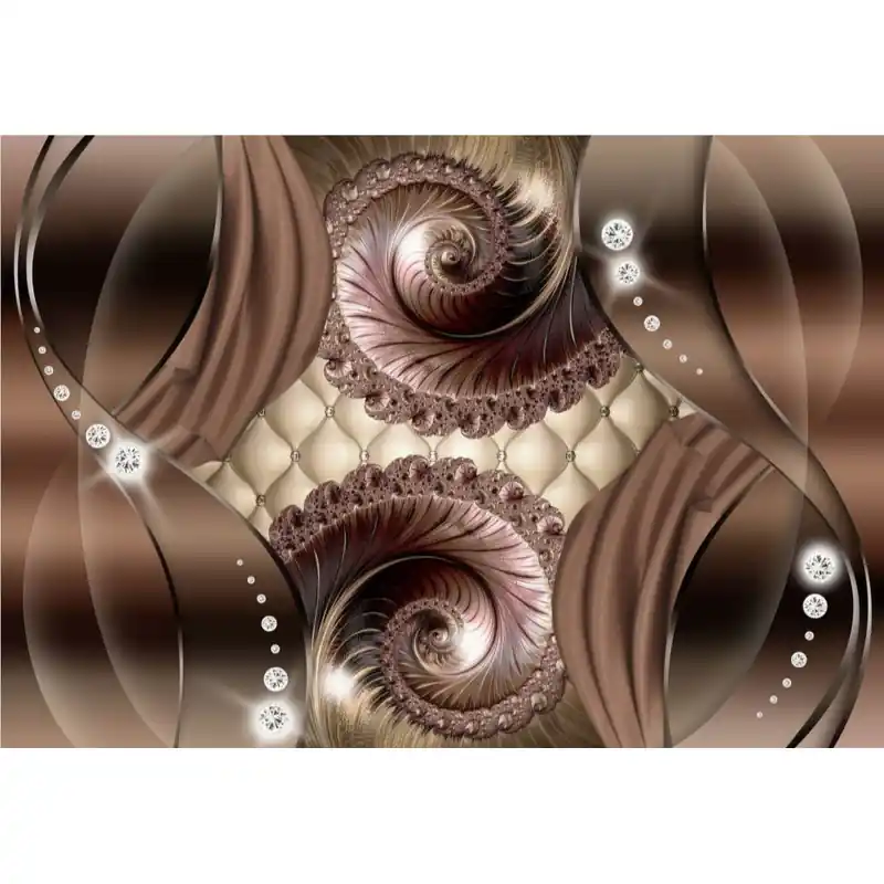 Ofertă limitată Fototapet 3D, valuri de ciocolata, maro, 3D55