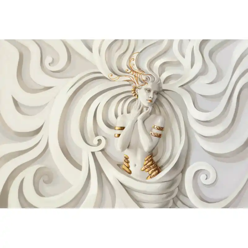 Preț promoțional Fototapet 3D zeita, crem, auriu, 3D21