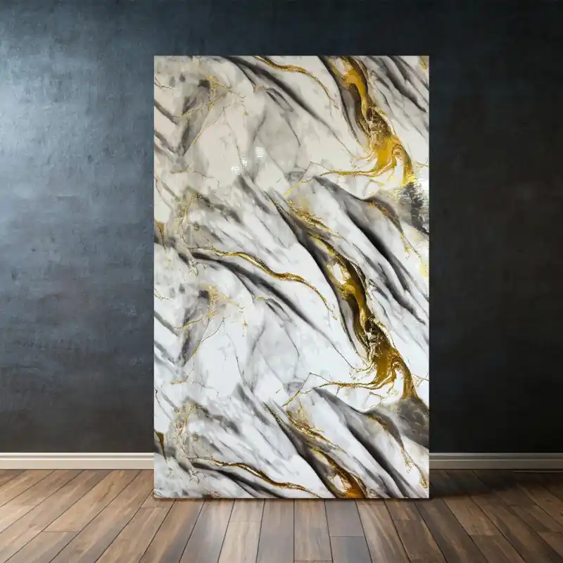 Autocolant Premium TC-83109-2 „Golden Vein Marble” – Eleganță și Contrast (3m x 1.2m) Livrare rapidă