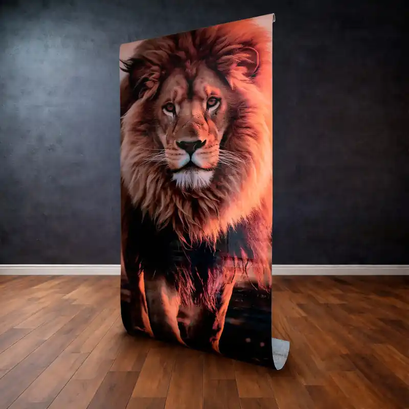 Panou Decorativ Autocolant "Golden Lion King" – Stil Dramatic 3D, 120cm x 300cm Super ofertă