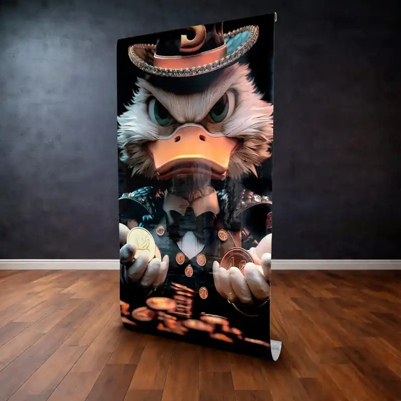 Cumpără acum Panou Decorativ Autocolant "Fortune Duck" – Digital Art & Glamour, 120cm x 300cm