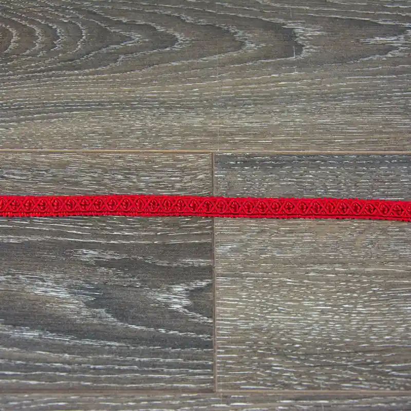 Cumpărături sigure Broderie ingust pentru perdele, rosu, 1,5cm