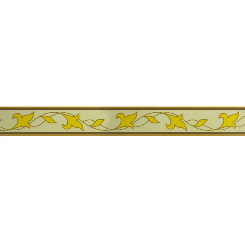 Plată securizată Bordura decorativa pentru tapet, galben, maro, 5.3cm x 10m, F802-222