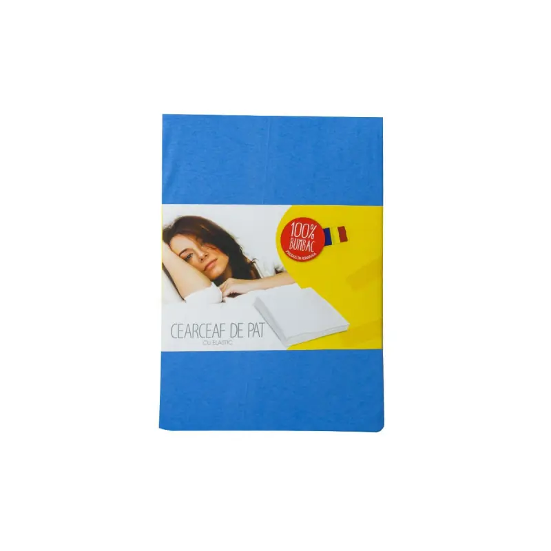 Husa de pat cu elastic, cu inaltimea standard de 25cm, 220cm x 200cm Albastru Ofertă exclusivă