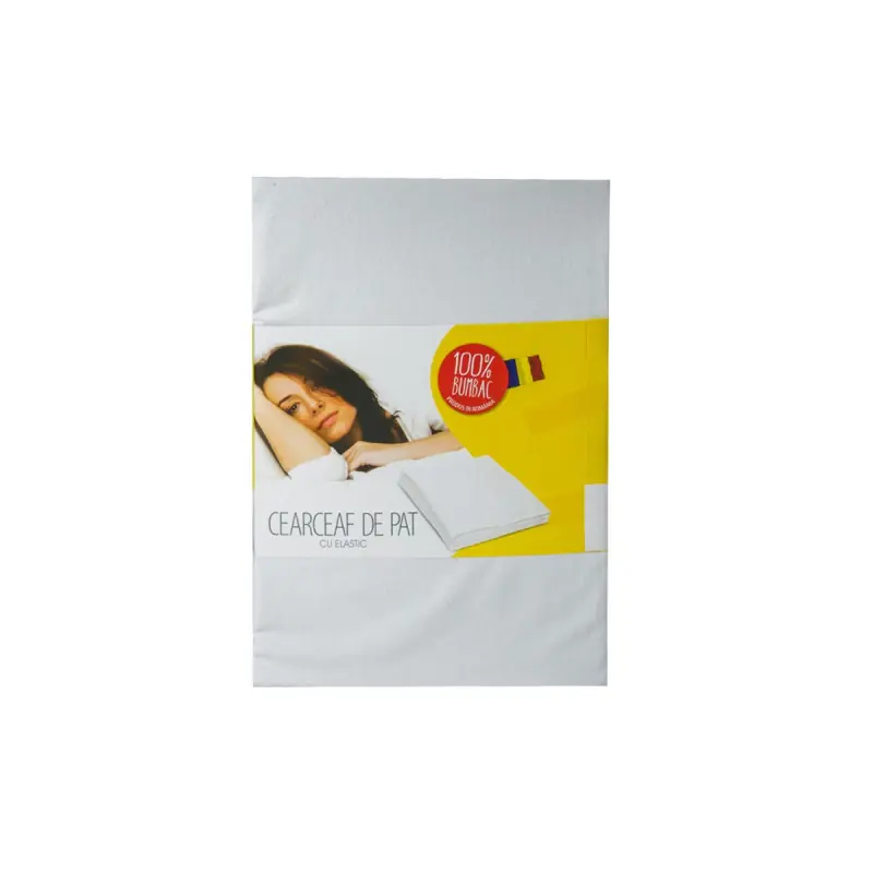 Husa de pat cu elastic, cu inaltimea standard de 25cm, 220cm x 200cm Alb Noutate