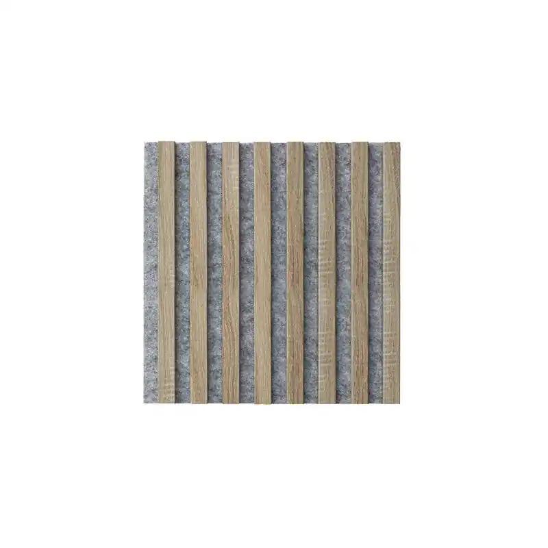 Ofertă exclusivă Panou Riflaj pe suport pasla Gri 400 x 400mm W14