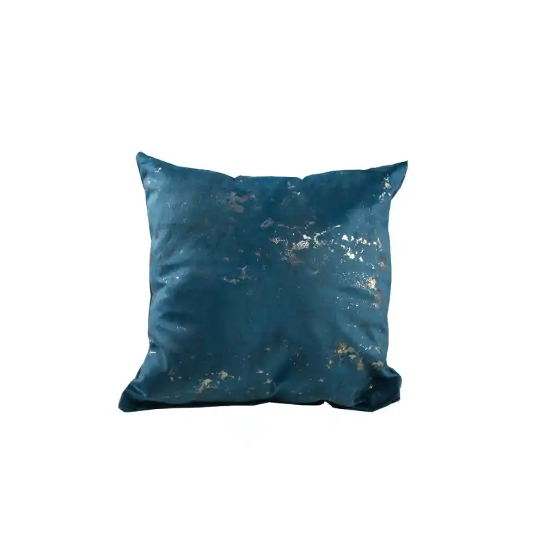 Plată sigură Perna decorativa, catifea, turcoaz, auriu, 35cm x 35cm