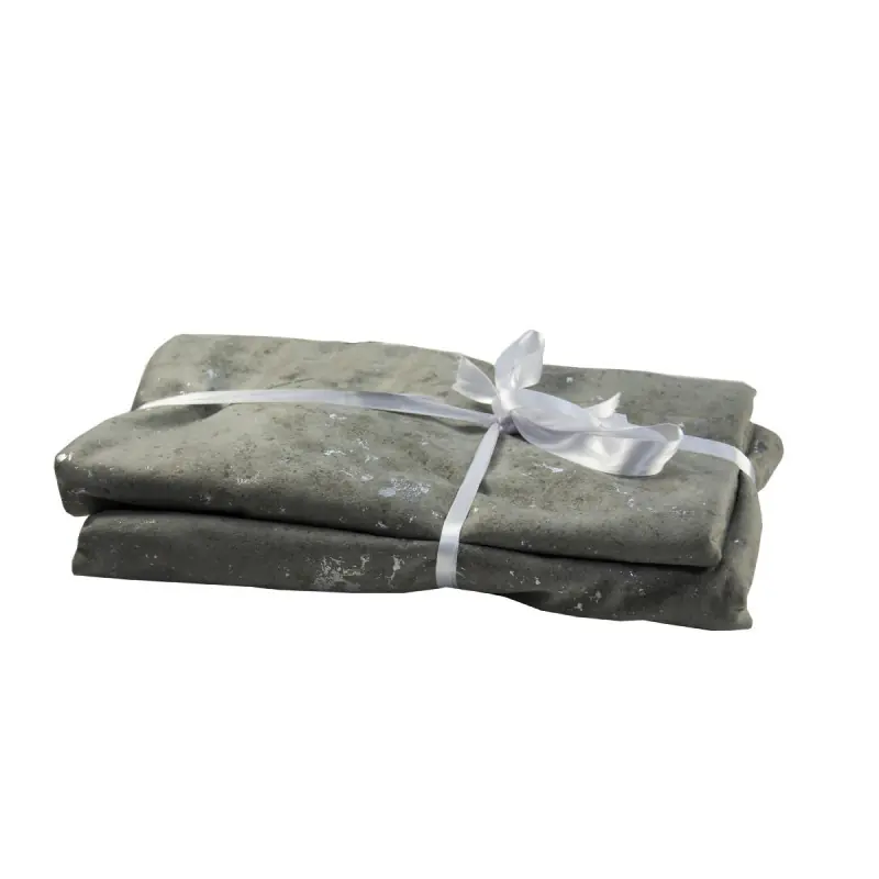 Cuvertura de pat, catifea, sidefat, gri, argintiu, 130cm x 170cm Livrare expres