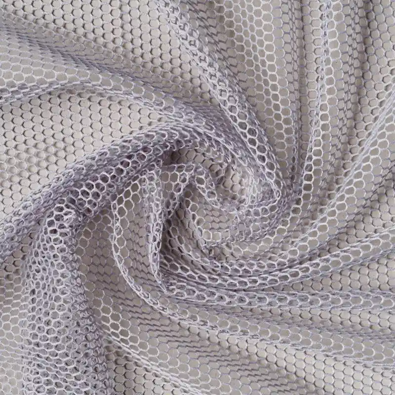 Perdea tip plasa, gata facut, cu inele, gri, 140 x 245cm Super ofertă