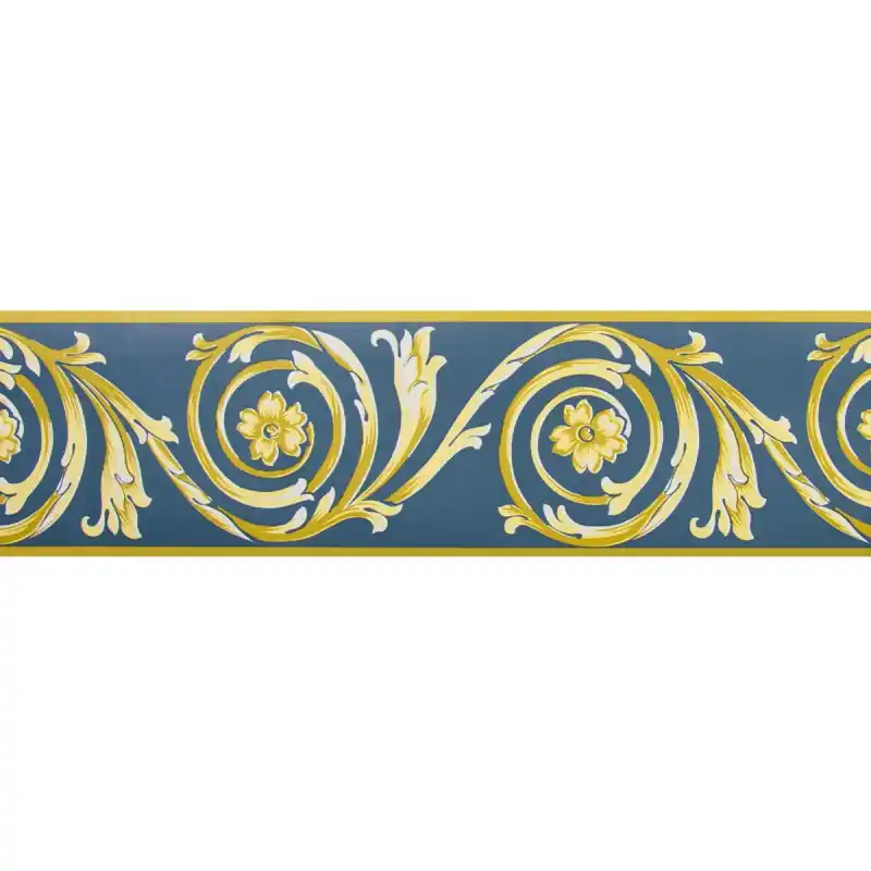 Bordura decorativa, autoadeziva, albastru, auriu, DM-Fix, DM-B1009 Ofertă