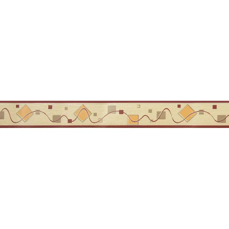 Doar azi Bordura decorativa pentru tapet, modern, crem, visiniu, 3.5cm x 10m, 227-208