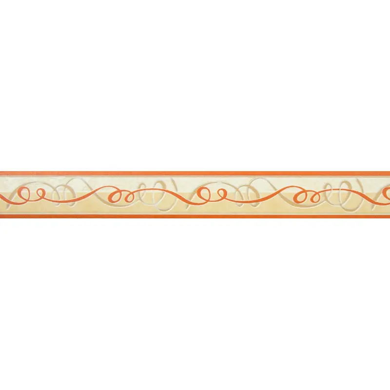 Preț redus Bordura decorativa pentru tapet, modern, alb, portocaliu, 3.5cm x 10m, 227-052