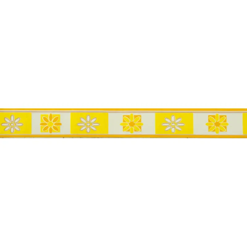 Bordura decorativa pentru tapet, floral, alb, galben, 3.5cm x 10m, 227-027 Disponibil imediat