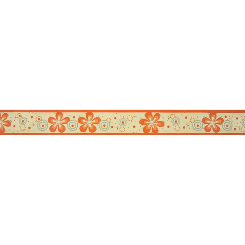 Nu rata Bordura decorativa pentru tapet, floral, portocaliu, 4.5cm x 10m, 227-351