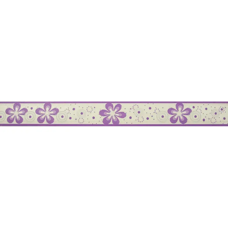 Disponibil imediat Bordura decorativa pentru tapet, floral, mov, 4.5cm x 10m, 227-061